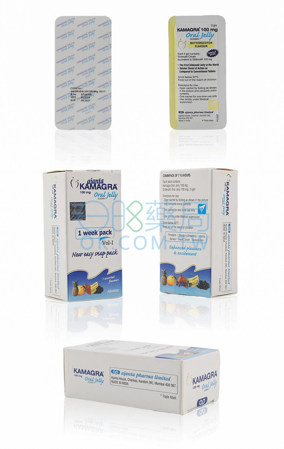 泰國果凍威而鋼Kamagra Oral Jelly （7包）